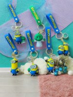 Schlüsselanhänger Minions Comicfigur mit Handschlaufe und Karabiner, Zufallsmotiv 5–6,5 cm