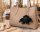 Gorilla Schlüsselanhänger Plüsch mit Kunstleder – Flauschiger Taschenanhänger mit Karabiner – Schmuckaccessoire in schwarz