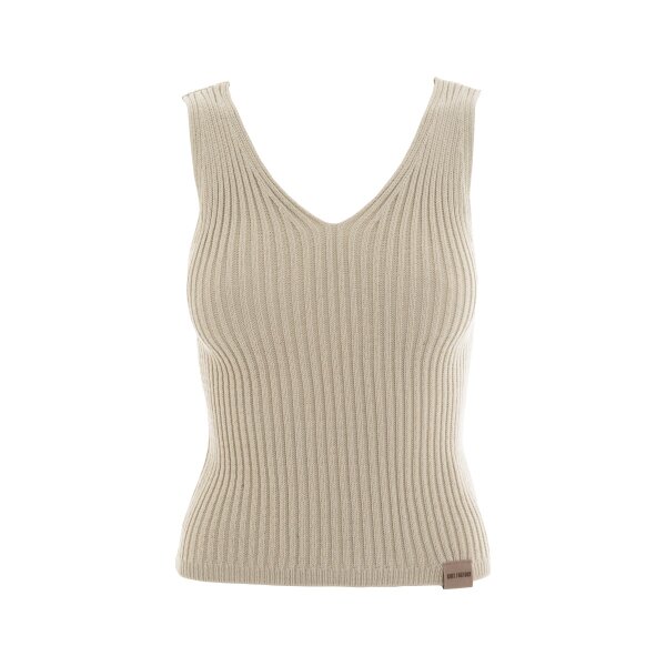 Knit Factory | Layla Gestricktes Top Leinen - 40/42 | Braun