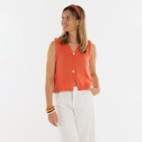 Knit Factory | Lumi Strickweste Sunset Orange - 36/38