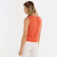 Knit Factory | Lumi Strickweste Sunset Orange - 36/38