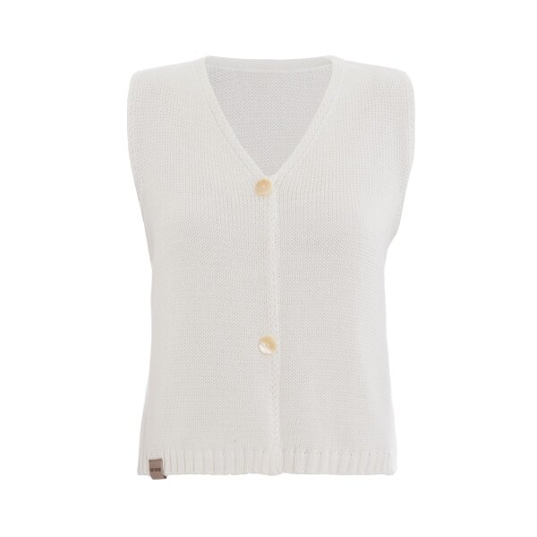 Knit Factory | Lumi Strickweste Woolwhite - 36/38 | Weiß