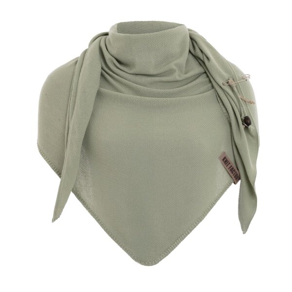 Knit Factory | Lola Dreieckstuch Olive Mist | Grün | 190x85 cm