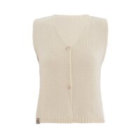 Knit Factory | Lumi Strickweste Ecru - 36/38 | Beige