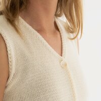 Knit Factory | Lumi Strickweste Ecru - 36/38 | Beige