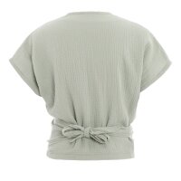 Knit Factory | Dani Wickeltop Olive Mist - 36/42 | Grün