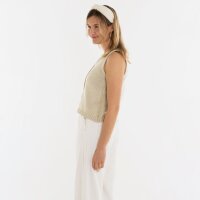 Knit Factory | Lumi Strickweste Leinen - 40/42 | Braun