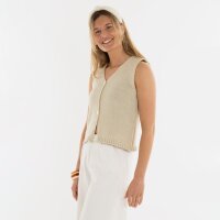 Knit Factory | Lumi Strickweste Leinen - 40/42 | Braun
