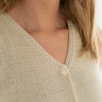 Knit Factory | Lumi Strickweste Leinen - 40/42 | Braun