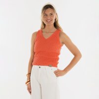 Knit Factory | Layla Gestricktes Top Sunset Orange - 40/42