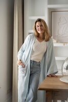 Knit Factory | Elva Kimono Lang Woolwhite - 36/42 | Weiß