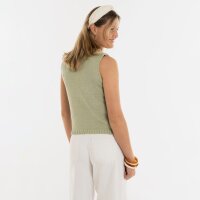 Knit Factory | Lumi Strickweste Olive Mist - 40/42 | Grün