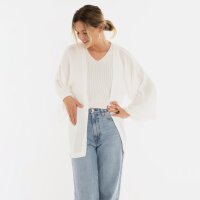 Knit Factory | Elva Kimono Kurz Woolwhite - 36/42 | Weiß
