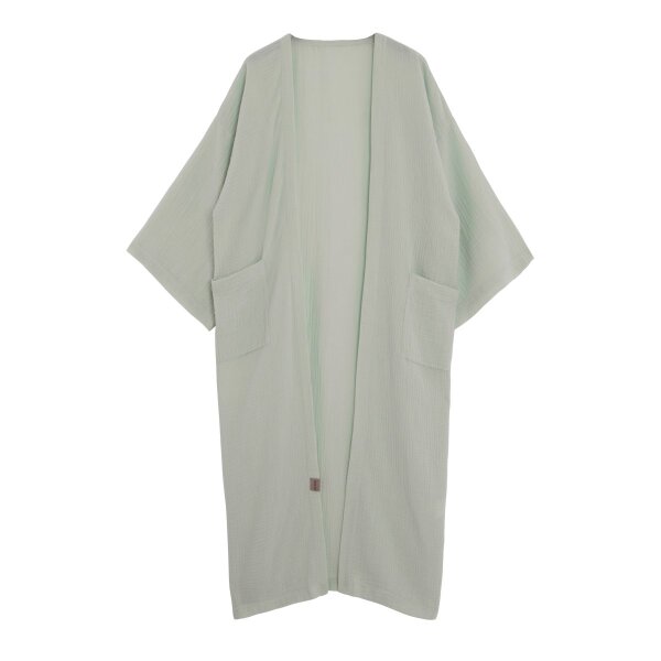 Knit Factory | Elva Kimono Lang Olive Mist - 36/42 | Grün