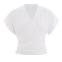 Knit Factory | Dani Wickeltop Woolwhite - 36/42 | Weiß