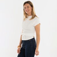 Knit Factory | Dani Wickeltop Woolwhite - 36/42 | Weiß