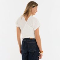 Knit Factory | Dani Wickeltop Woolwhite - 36/42 | Weiß