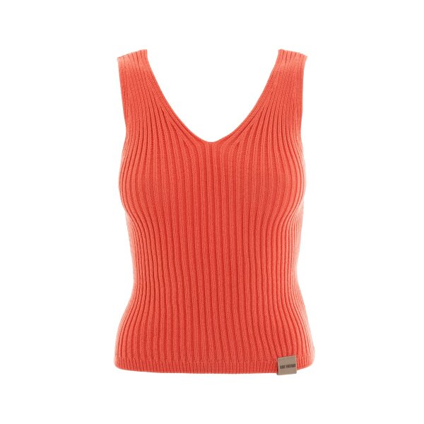 Knit Factory | Layla Gestricktes Top Sunset Orange - 36/38
