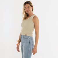 Knit Factory | Layla Gestricktes Top Leinen - 36/38 | Braun