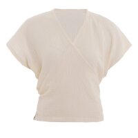 Knit Factory | Dani Wickeltop Ecru - 36/42 | Beige