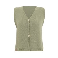 Knit Factory | Lumi Strickweste Olive Mist - 36/38 |...