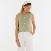 Knit Factory | Lumi Strickweste Olive Mist - 36/38 |...