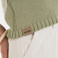 Knit Factory | Lumi Strickweste Olive Mist - 36/38 | Grün