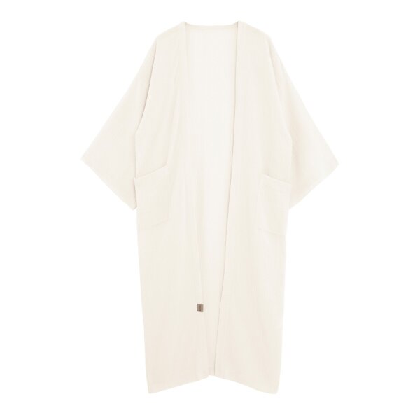 Knit Factory | Elva Kimono Lang Ecru - 36/42 | Beige
