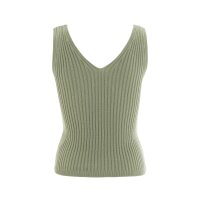 Knit Factory | Layla Gestricktes Top Olive Mist - 36/38 | Grün