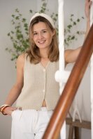Knit Factory | Lumi Strickweste Leinen - 36/38 | Braun