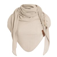 Knit Factory | Lola Dreieckstuch Leinen | Braun | 190x85 cm