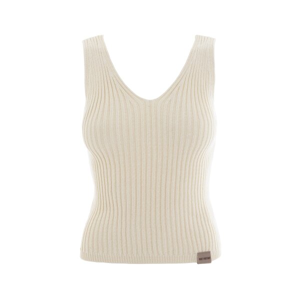 Knit Factory | Layla Gestricktes Top Ecru - 36/38 | Beige