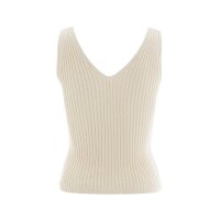 Knit Factory | Layla Gestricktes Top Ecru - 36/38 | Beige