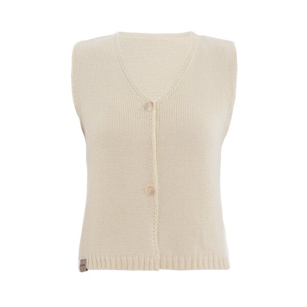 Knit Factory | Lumi Strickweste Ecru - 40/42 | Beige