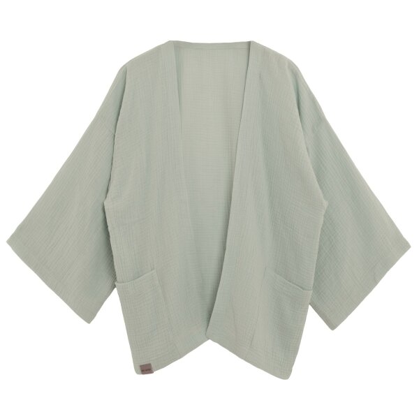 Knit Factory | Elva Kimono Kurz Olive Mist - 36/42 | Grün