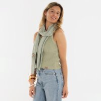 Knit Factory | Liv Schal Olive Mist | Grün | 200x40 cm