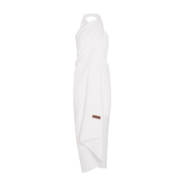 Knit Factory | Liv Pareo - XL Musselintuch - Strandtuch Woolwhite | Weiß | 180x130 cm