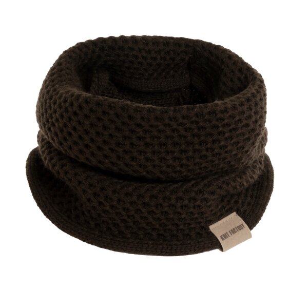Knit Factory | Enya Rundschal Dunkelbraun | One Size