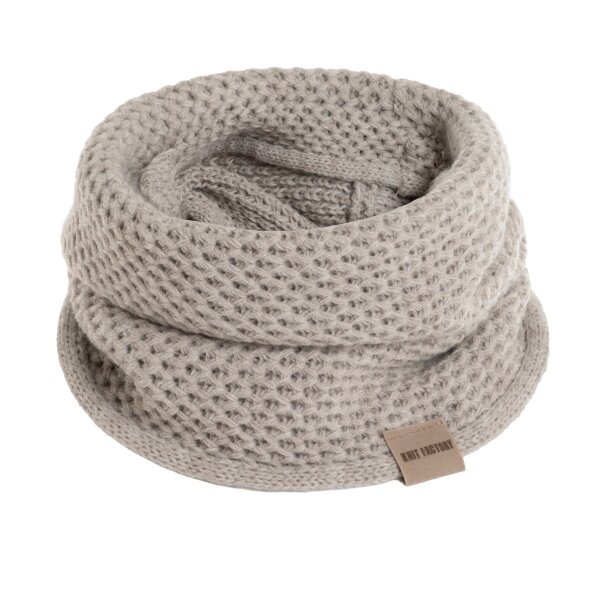 Knit Factory | Enya Rundschal Iced Clay | Hellgrau | One Size