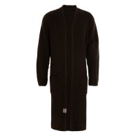 Knit Factory | Marlo Lange Strickjacke Dunkelbraun - 36/38