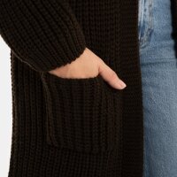 Knit Factory | Marlo Lange Strickjacke Dunkelbraun - 36/38