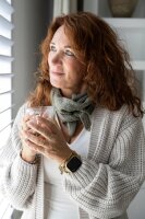 Knit Factory | Marlo Lange Strickjacke Iced Clay - 40/42 | Hellgrau