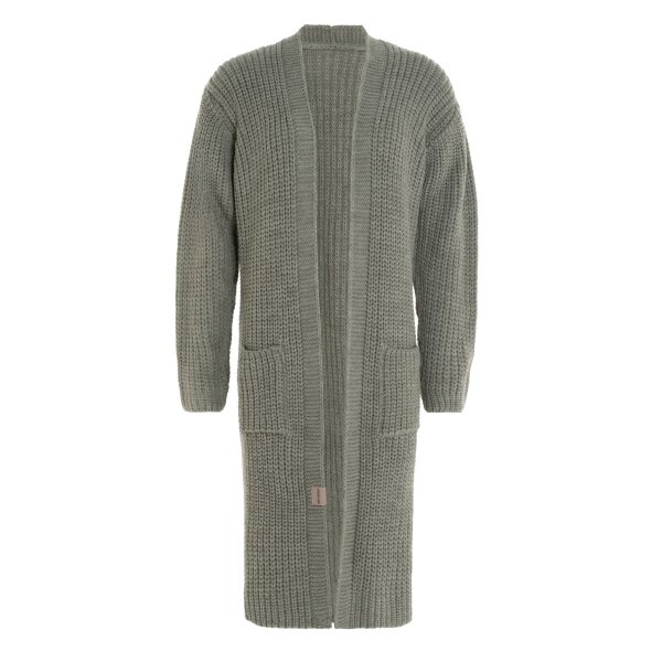 Knit Factory | Marlo Lange Strickjacke Urban Green - 40/42 | Grün