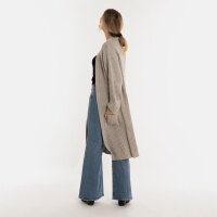 Knit Factory | Marlo Lange Strickjacke Iced Clay - 36/38 | Hellgrau