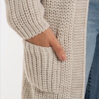 Knit Factory | Marlo Lange Strickjacke Beige - 36/38