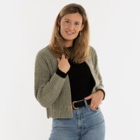 Knit Factory | Marlo Kurze Strickjacke Urban Green - 36/38 | Grün