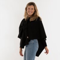 Knit Factory | Lina Wickelweste Schwarz | One Size