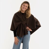 Knit Factory | Lina Wickelweste Dunkelbraun | One Size