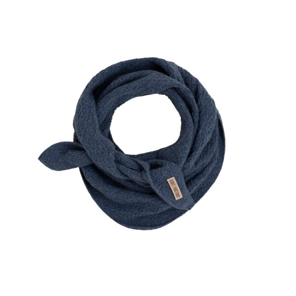 Knit Factory | Yuna Mini Dreiecksschal Jeans | Dunkelblau