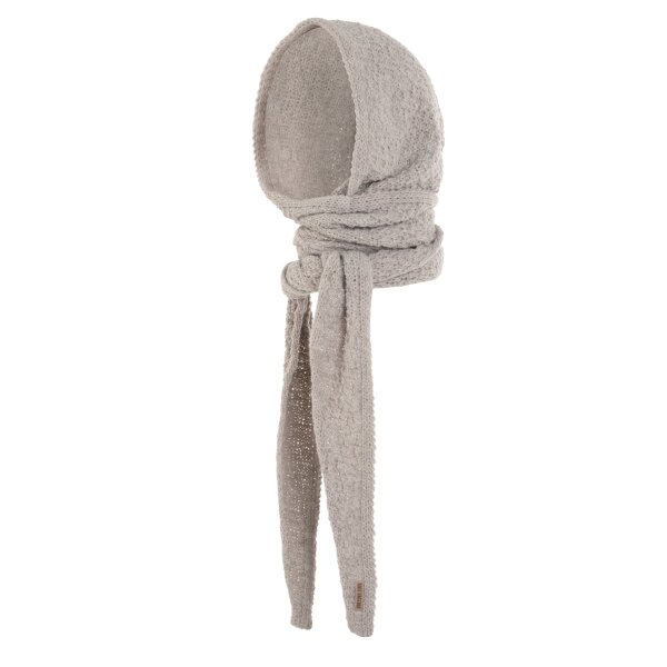 Knit Factory | Blake Kapuzenschal Iced Clay | Hellgrau